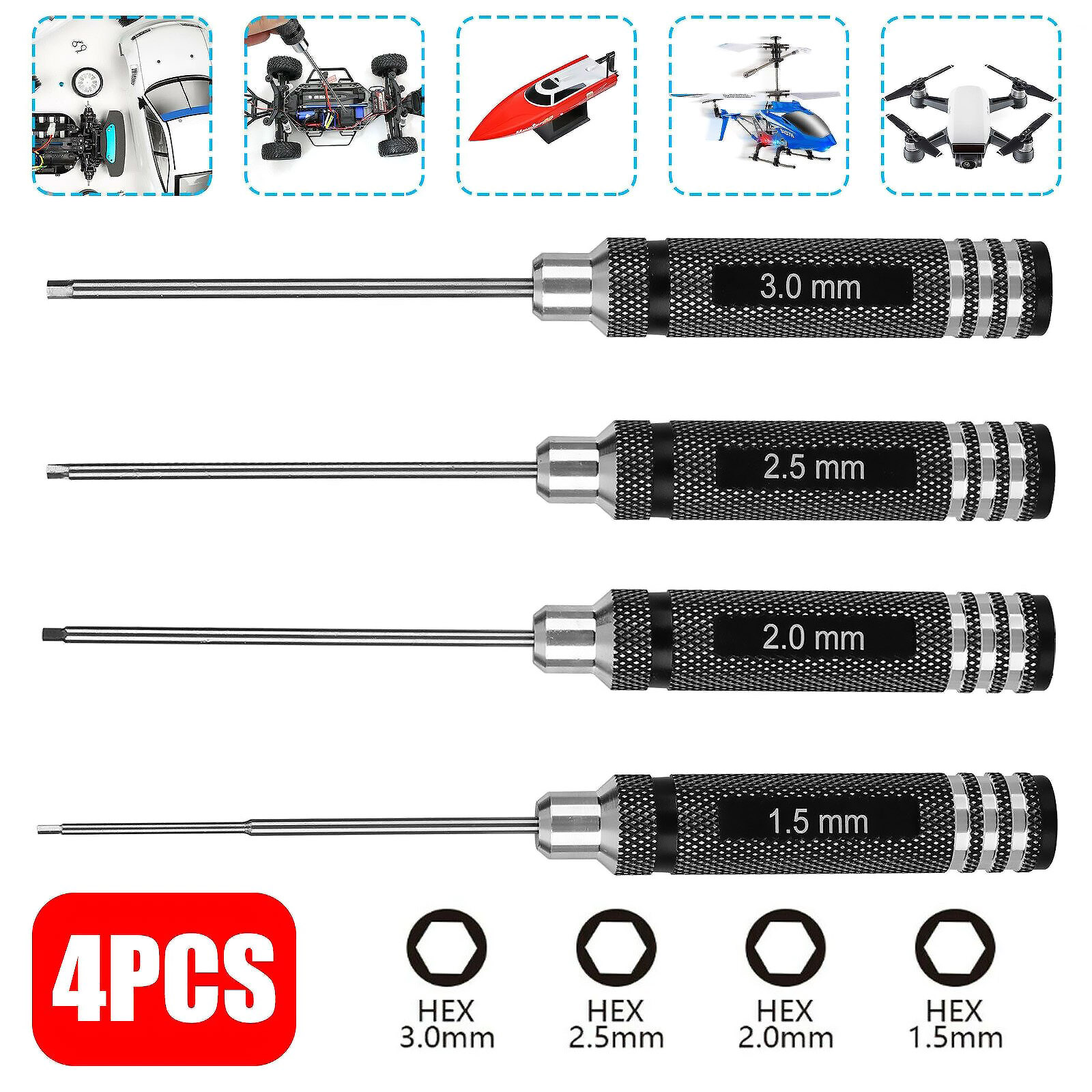 Rc Helicopter Tool Kit - 4 Pz/lotto Strumenti RC Set di